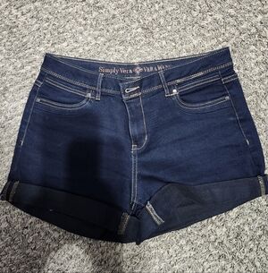 Simply Vera Vera Wang Dark Blue Jean Shorts